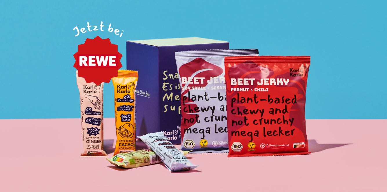 Karl Karlo Rewe Snacks vegan Beet Jerky Date Bites