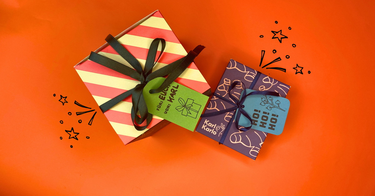 Karl Karlo DIY Geschenkanhänger Geschenke einpacken Free Printable