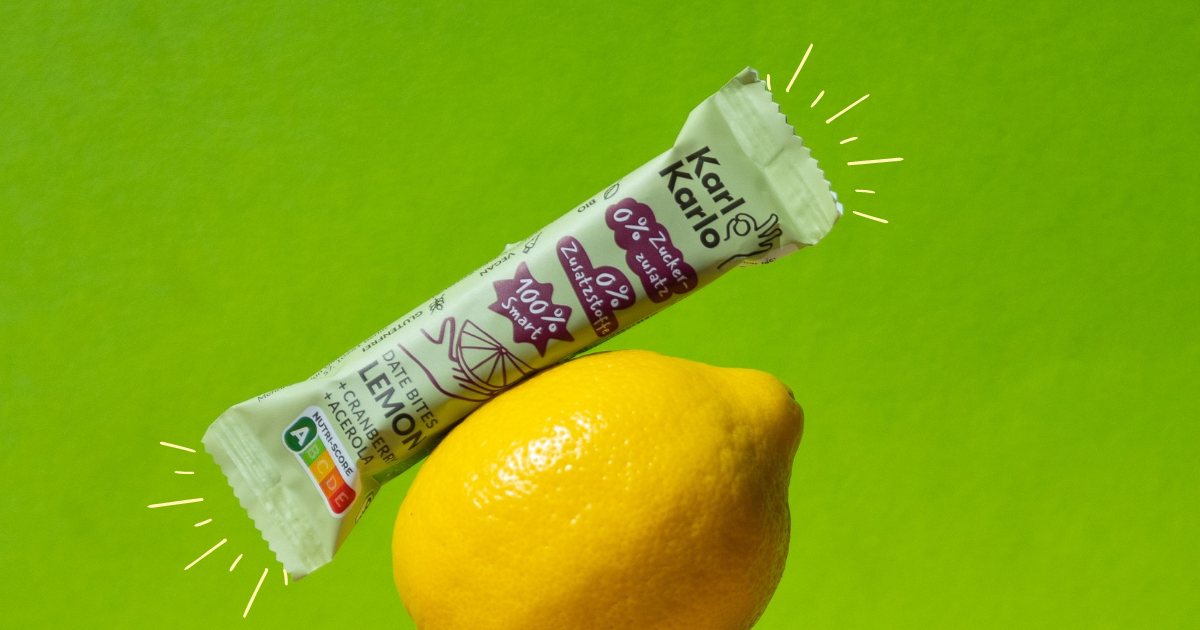 Karl Karlo Snacks Fruchtriegel Zitrone vegan bio