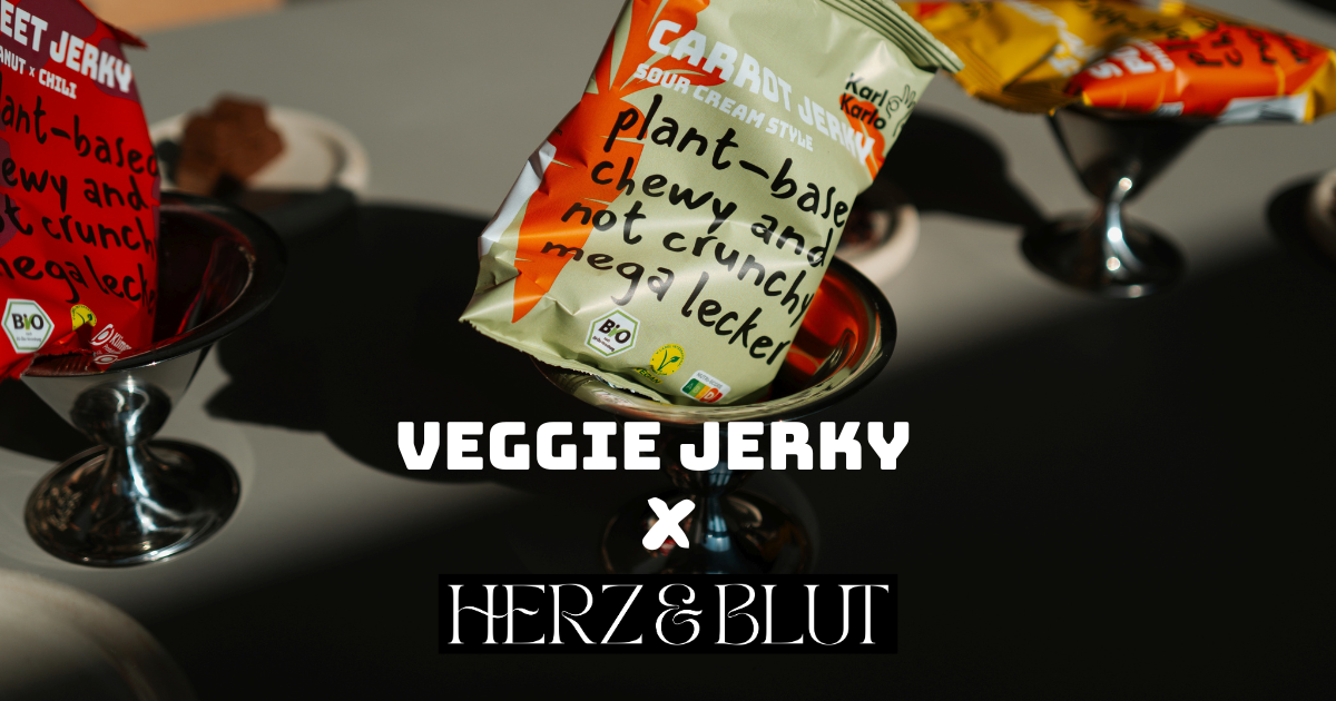 Karl Karlo Veggie Jerky Gemüsesnack vegan bio Herz & Blut