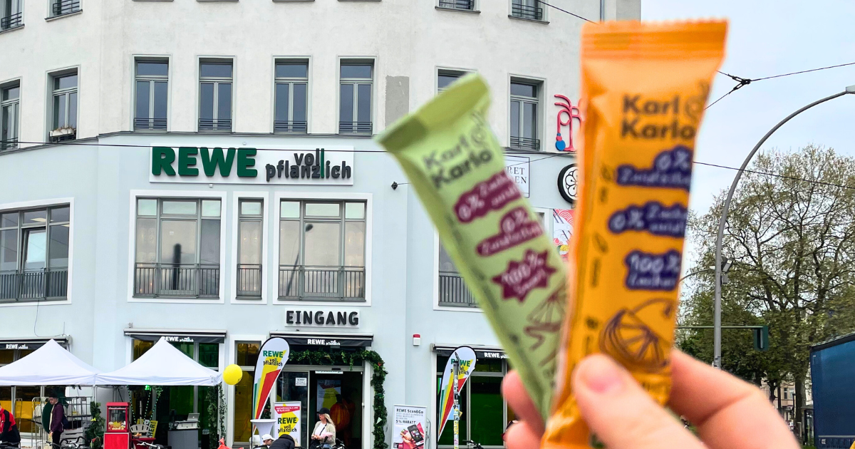 Karl Karlo Rewe rein pflanzlich vegane Snacks