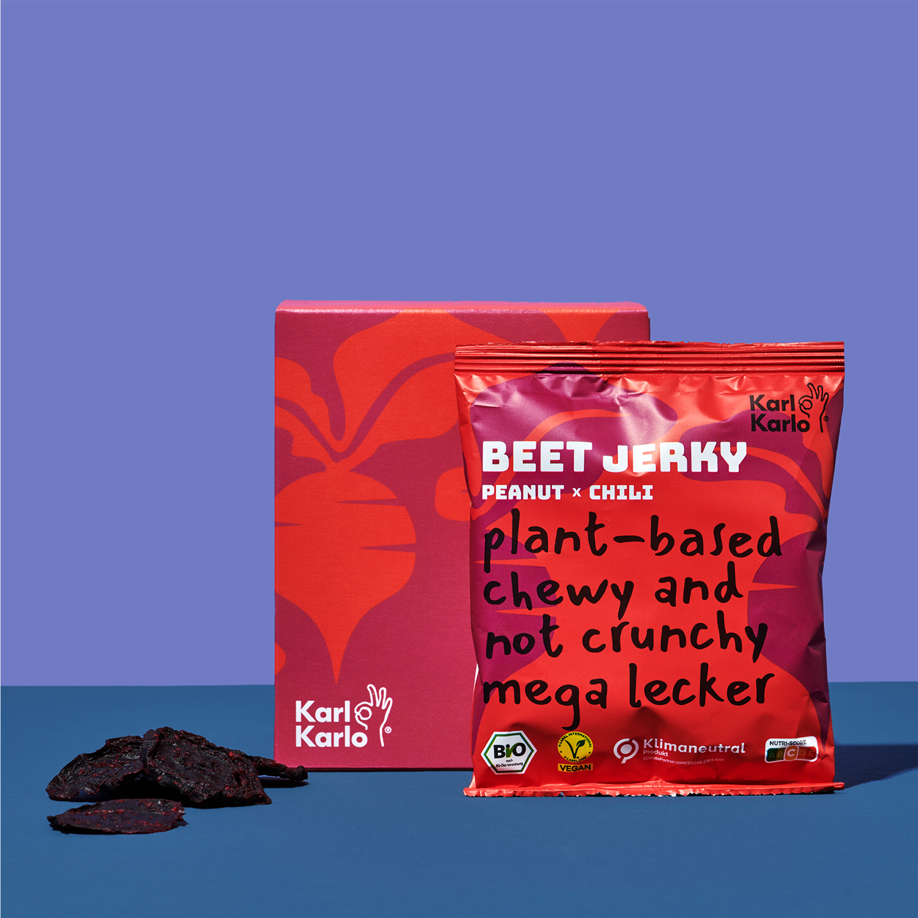 Karl Karlo Bio Beet Jerky Peanut Chili | Veganes Beef Jerky aus rote ... Karl Karlo Bio Beet Jerky Peanut Chili | Veganes Beef Jerky aus rote ...