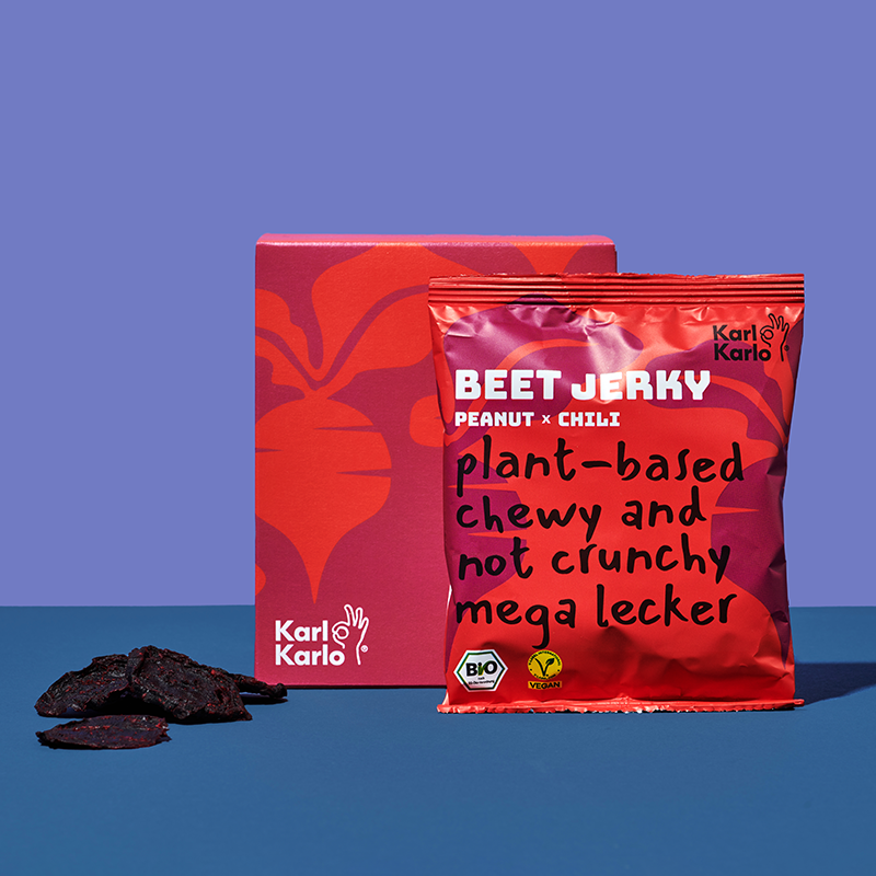 Karl Karlo Bio Beet Jerky Peanut Chili | Veganes Beef Jerky aus rote ... Karl Karlo Bio Beet Jerky Peanut Chili | Veganes Beef Jerky aus rote ...